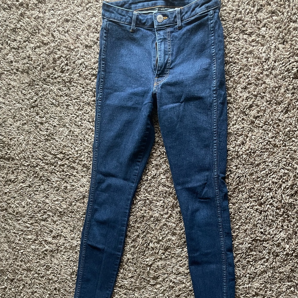 Dark blue denim jeans